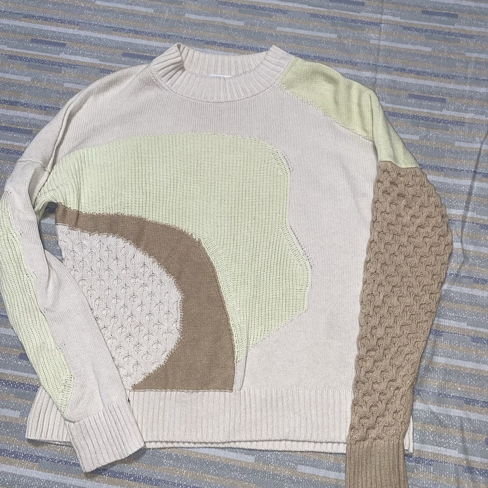 COS Womens Pastel Mixed Knits‎ Wool Cotton Pullover Sweater XS